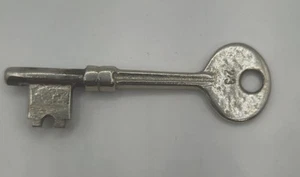 Chiave scheletro a botte SOLIDA tono argento #23 2-3/4" in mortasa antica - Foto 1 di 2