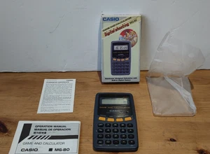 Casio MG-80 Game & Calculator - 1980 - Boxed With Manual - Rare - New Old Stock - Picture 1 of 21