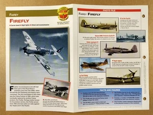 Fairey Firefly Nachtjäger Flugzeug Spezifikationen Fotos Infoblatt - Bild 1 von 2