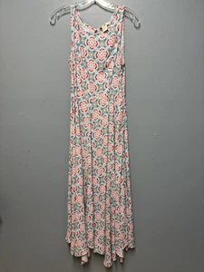 NWOT Sundance Cali Maxi Dress Sz 8 Sleeveless Tile Print Handkerchief Hem - Picture 1 of 15