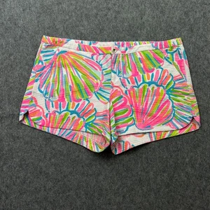 Lilly Pulitzer Adie Shellabrate Shorts Women's Size 16 Mid Rise Resort White - Picture 1 of 10