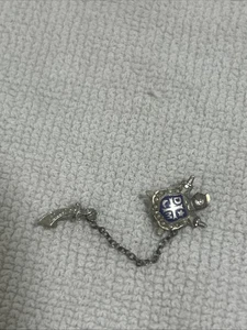 MASONIC ORDER OF DEMOLAY ENAMEL SEED PEARL LAPEL PIN WITH SCIMITAR - Picture 1 of 3