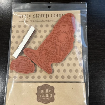 Unity Stamp Company Elsa Girl Rubber Stamp Pre Cut Unmounted Angie-1305A - Image 1 of 2