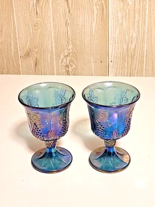 VETRO CARNEVALE bicchieri a stelo Vintage Indiana Glass Co. - Foto 1 di 4