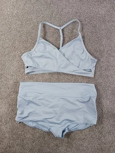 Victorias Secret Pink Sport XL Womens Activewear Top Bottoms Set Blue Sports Bra - Picture 1 of 15
