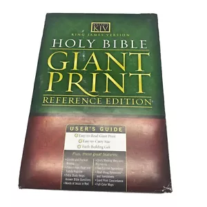 KJV Nelsons Giant Print Reference Edition Holy Bible Burgandy Leatherflex - Foto 1 di 9
