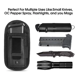 Universal OWB Single Magazine Pouch/Case/Holder w/ Belt Loop/Slide for 9mm/40/45 - Picture 1 of 9