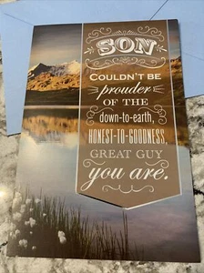 Happy Birthday SON Great Guy You Are.5”x8” Hallmark Greeting Card Outdoors - Picture 1 of 7