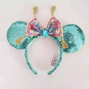 Disney Park Minnie Ear Headband Aladdin Jasmine Magic Carpet Tokyo Disneyland - Picture 1 of 7