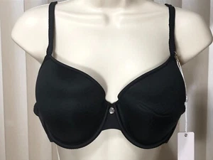 Birdsong Underwire T Shirt Bra 36B Memory Foam Cup Lily Black A10039 - Picture 1 of 12