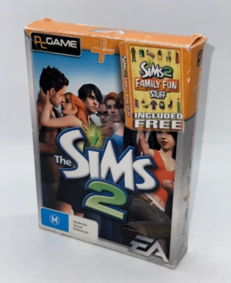 The Sims 2 + Family Fun Stuff - PC & MAC, 2005 - WARRANTY - BOXED - AUS CODED - Image 1 of 3