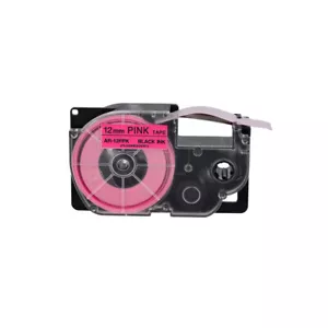 1 pieza cartucho de cinta rosa fluorescente XR-12FPK para impresora de etiquetas Casio KL-60 EZ - Imagen 1 de 8