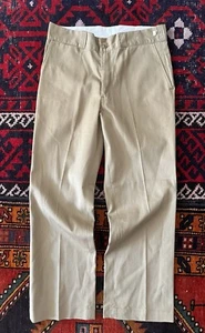 Deadstock Vintage 1970s Penneys Big Mac Army Khaki Twill Pants Sanforized 34x29 - Picture 1 of 11