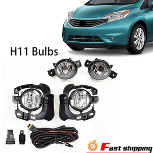 For 2014 2015 2016 Nissan Versa Note Driving Fog Lights Bumper Lamps+Wiring Pair - Picture 1 of 18