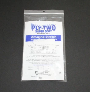 Ply Two Size Narrow Short Stretchy Prosthetic Sock Comfort Products - Picture 1 of 8