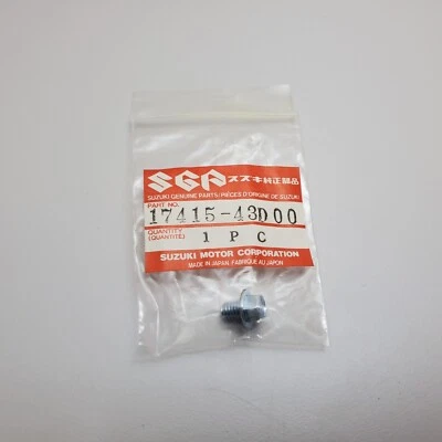 NOS OEM Suzuki Water Pump Drain Bolt Screw 17415-43D00 RM80 RM85 RM125 - Image 1 of 4