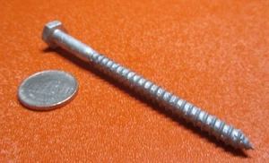 Verzinkte Sechskantschraube Lag 1/4" Gewinde x 3,50" Länge, 50 Stück - Bild 1 von 12