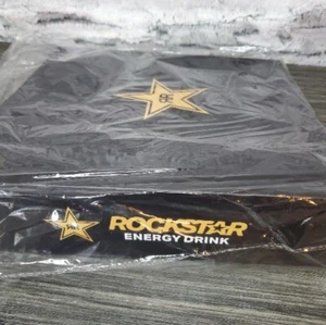 Rockstar Energy Drink Black 3 Ring Binder 3" - D Ring Advertising Logo Spellout  - Picture 1 of 5