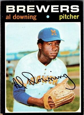 Tarjeta de béisbol 1971 Topps #182 Al Downing Milwaukee Brewers EX Foto 1 de 2
