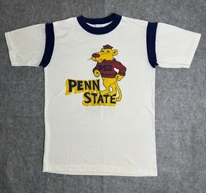 VTG Penn State PSU 70s 80s Ringer Shirt Men's Large Collegiate Pacific Tee - Picture 1 of 9