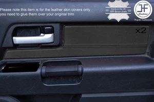 2 cubiertas de cuero negro para tarjetas de puerta delantera se adapta a toyota fj cruiser 2007-2015 - Imagen 1 de 3