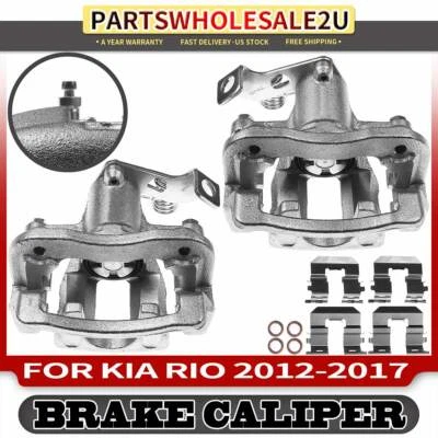 2x Pinzas de freno de disco traseras izquierda y derecha con soporte para Kia Rio 2012 2013-2017 Foto 1 de 4