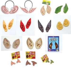 Funny Ears Pixie Elf Human Giant Rubber BFG Ears Fancy Dress Prosthetic Latex - Picture 1 of 10