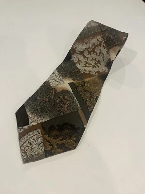 Corbata Albert Nipon para hombre 100 % seda hecha en EE. UU. cachemira abstracta Foto 1 de 4