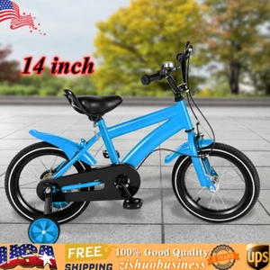 14in Kid Bike Childrens Bicycle Boys Girls Kids Bike with Training Wheels Unisex - Picture 1 of 24