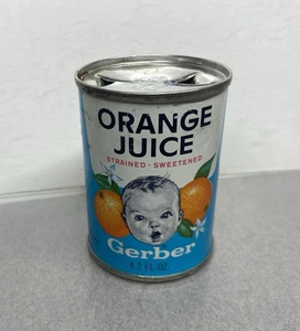 Vintage Gerber Baby Food Orange Juice Tin Can ~ Empty - Picture 1 of 8