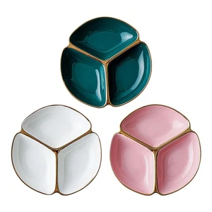Divided Plate Round Tableware Dinner Lightweight Lunch 3 Compartment Restaurant - Picture 1 of 11