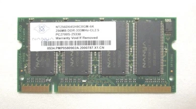 Ram 256MB 200pin NT256D64SH8C0GM-6K, DDR 333MHz, PC-2700S, CL2.5, unb, non-ECC - Image 1 of 3