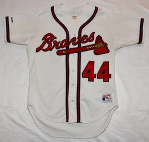 Camiseta Rawlings AUTÉNTICA Atlanta Braves Blanca Talla 44 Hank Aaron Personalizada (LEER) - Imagen 1 de 22