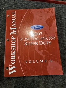 2007 Ford F250 F350 F450 F550 Super Duty Workshop Manual Volume 1 Only - Foto 1 di 2