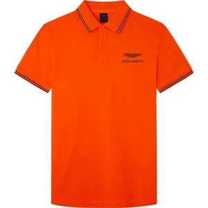 Hackett Men's Orange Polo Shirt Aston Martin By Amr Tipped Polo - Picture 1 of 3