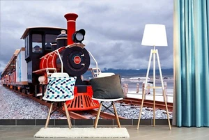 3D Train Tracks G180 Transport Wallpaper Mural Self-adhesive Removable Wendy - Picture 1 of 6