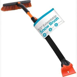 50" Extendable Snow Brush With Ice Scraper For Car, Truck, SUV | 11" Wide Bristl - Picture 1 of 3