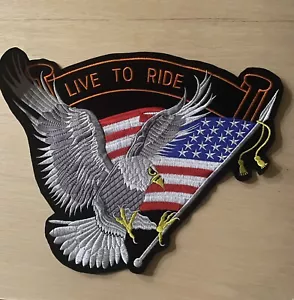 5 Sew On patches New Silver & Brown Eagles, POW-MIA Patch Live To Ride - Picture 1 of 6