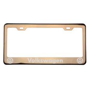 Laser Engraved Volks Vw Rose Gold License Plate Frame T304 Stainless Steel - Bild 1 von 10
