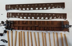 Model Train Rock Island 50' Gondola Needs TLC - Picture 1 of 4