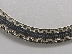 NICE "MILOR" HERRINGBONE .925 STERLING SILVER NECKLACE 32.5 GRAMS-U1895 - Picture 1 of 10