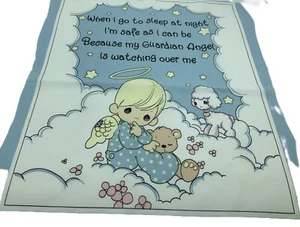 Precious Moments Guardian Angel Watches Over Me Fabric panel New 100% cotton - Picture 1 of 7