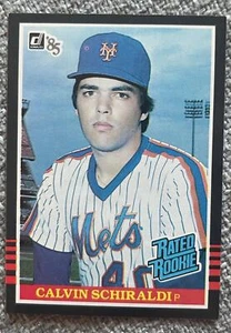1985 Donruss #38 Calvin Schiraldi New York Mets RC Baseball Card - Picture 1 of 2
