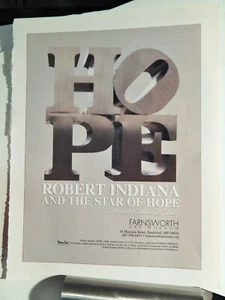ROBERT INDIANA ART PIECE VTG ORIG 2009-3 ADVERTISEMENT - Picture 1 of 1