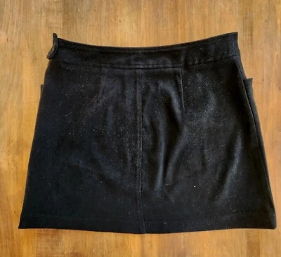 Falda BCBG Max Azria Pequeña Negra Clásica Para Mujer Talla Mini Bolsillos Pequeños Foto 1 de 4