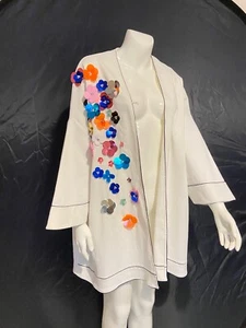  Swarovski Crystal beads oversized cardigan - fits small to large - Picture 1 of 11