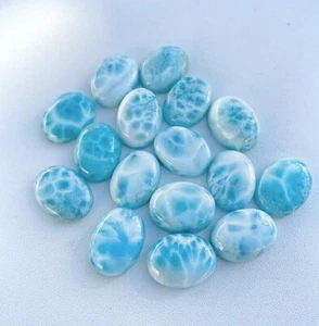 5 Stück Larimar Top AAA+ Top Qualität 4x6mm-15x20mm Oval Cabochon Edelsteine Konvolut. - Bild 1 von 4