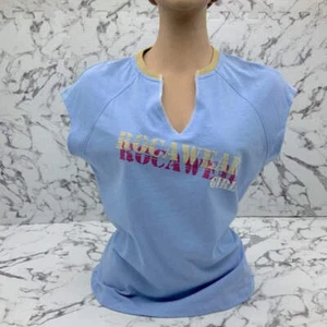Women's Rocawear Sky Blue Tee Shirt NWT - Picture 1 of 5