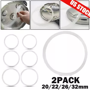 2X Silicone Replacement Rubber Clear Gasket Sealing Ring Pressure Cooker 20-32cm - Picture 1 of 15