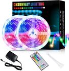 CNSUNWAY LIGHTING Led Strip Lights with Remote 10m, RGB Colour Changing Light
